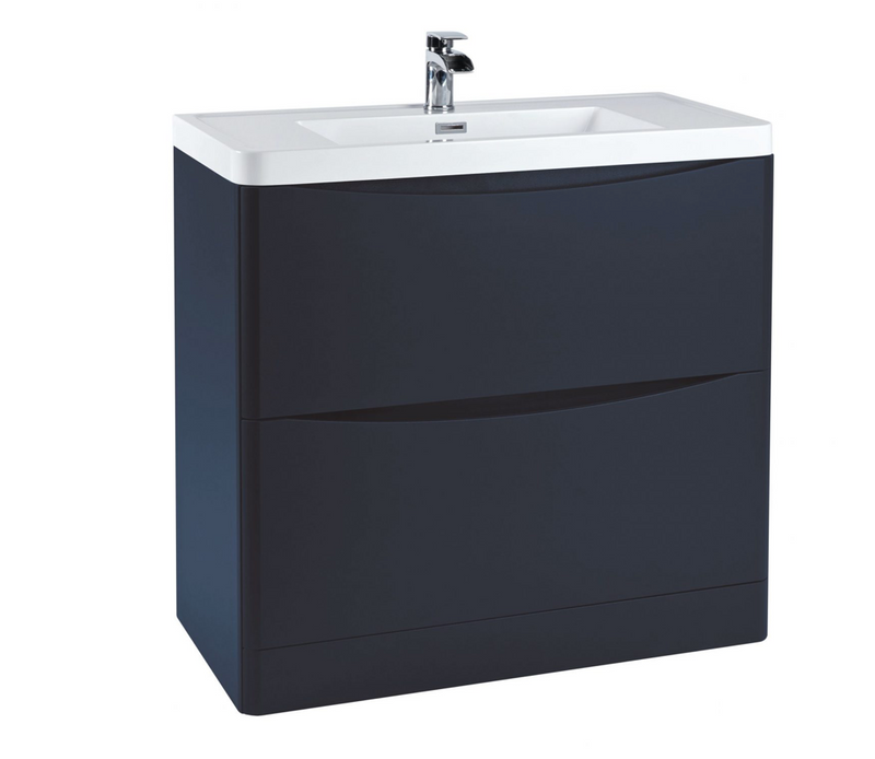 Bella Indigo Blue 900 Floor Standing Vanity with Basin