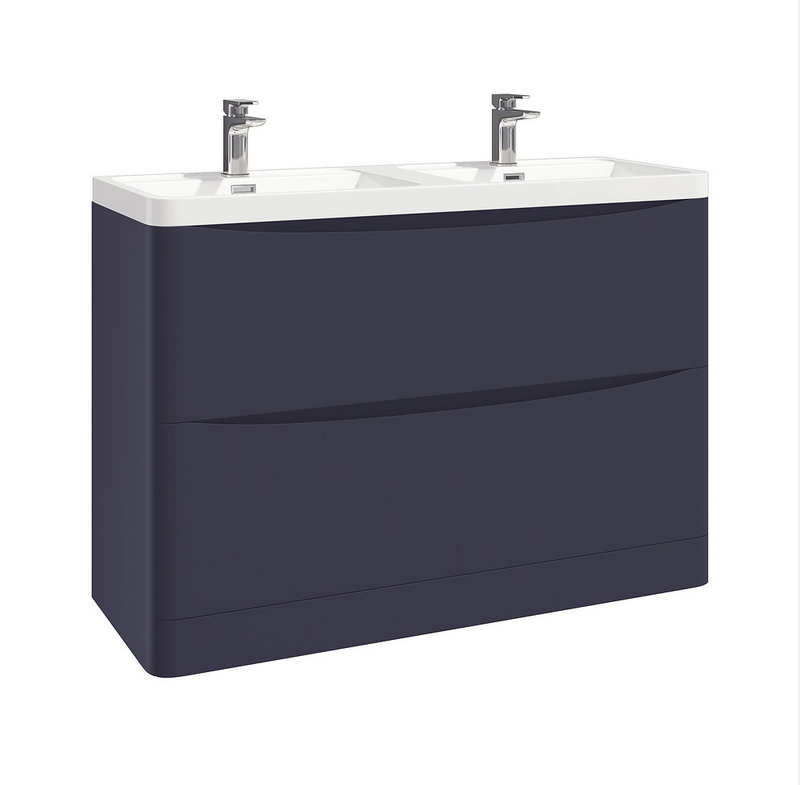 Bella Indigo Blue 1200 Floor Standing Vanity with Basin