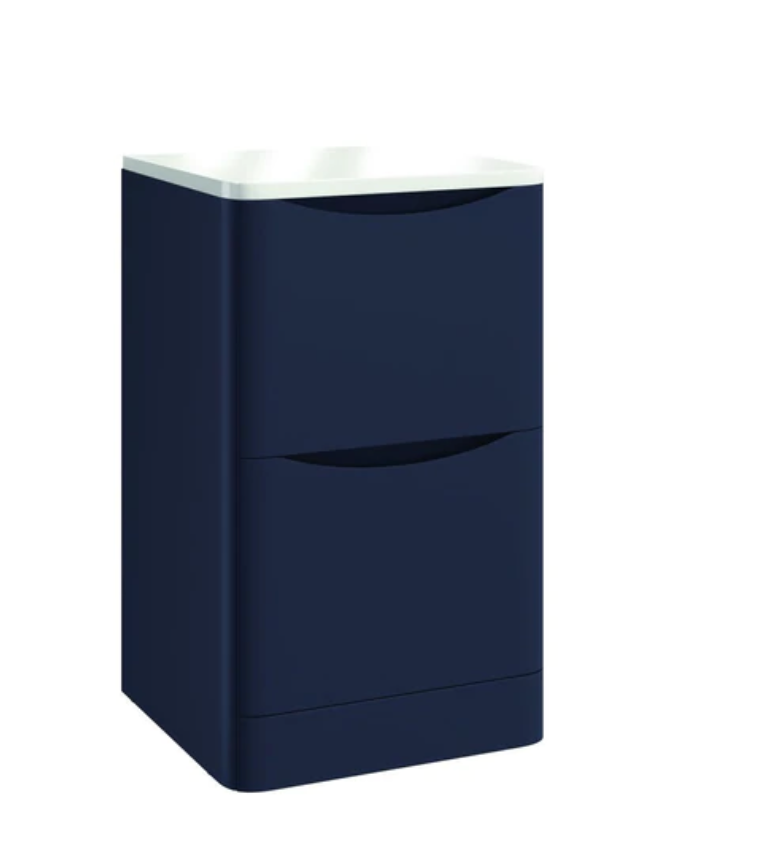 Bella Indigo Blue 500 Floor Standing Vanity with Worktop