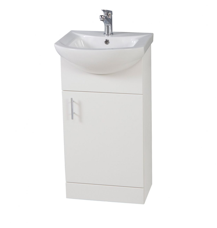 Lanza Polar White 450 Floor Cabinet with Basin