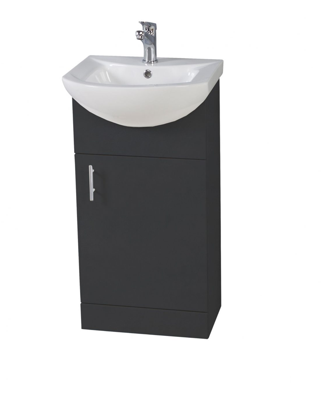 Lanza Polar White 450 Floor Cabinet with Basin