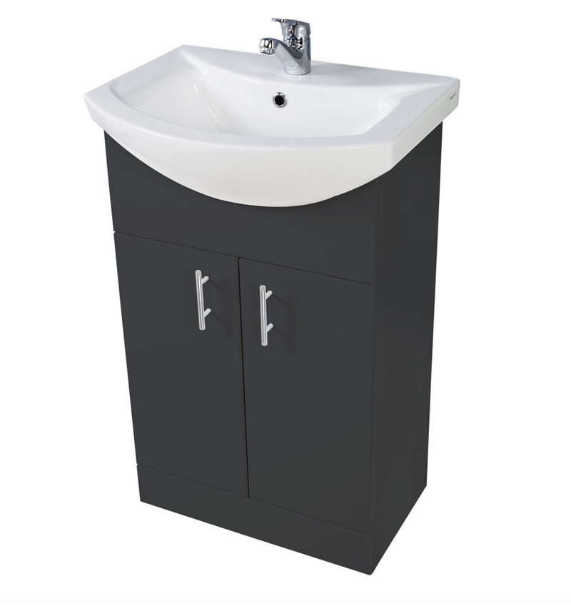 Lanza Polar White 750 Floor Cabinet with Basin