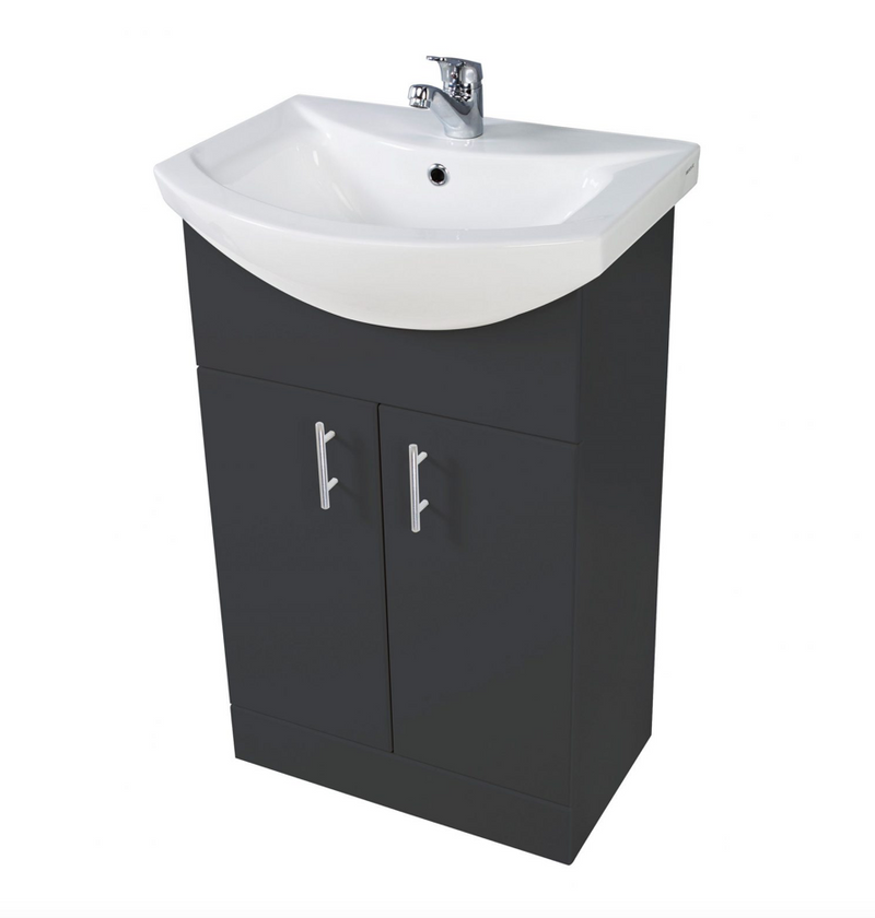 Lanza Polar White 750 Floor Cabinet with Basin