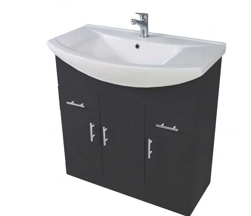 Lanza Polar White 750 Floor Cabinet with Basin