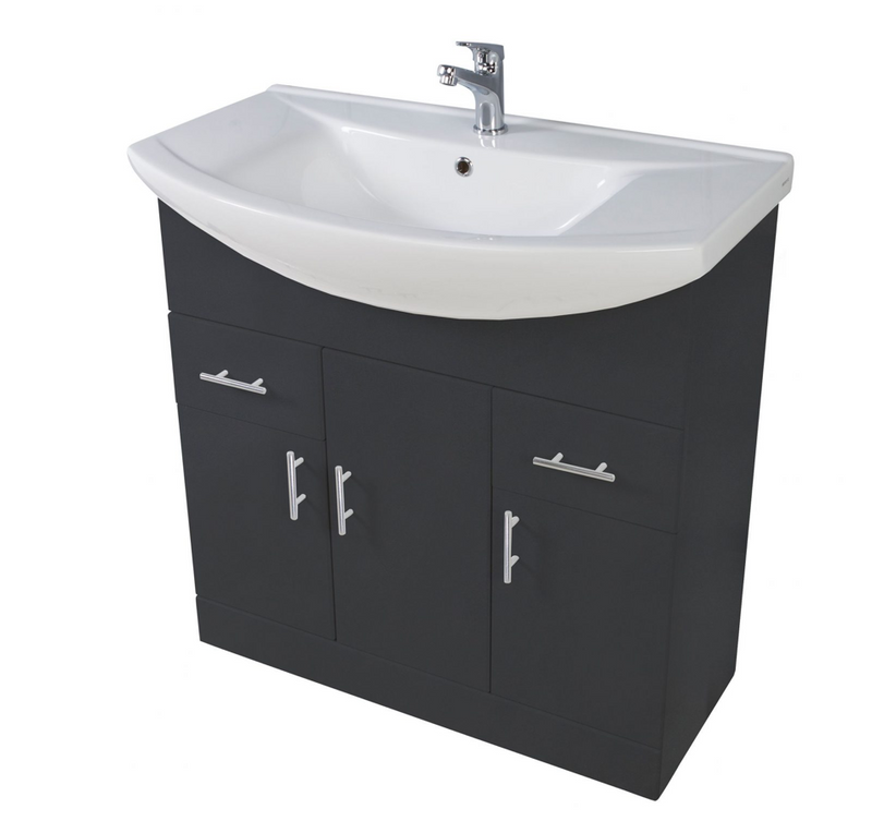 Lanza Polar White 850 Floor Cabinet with Basin