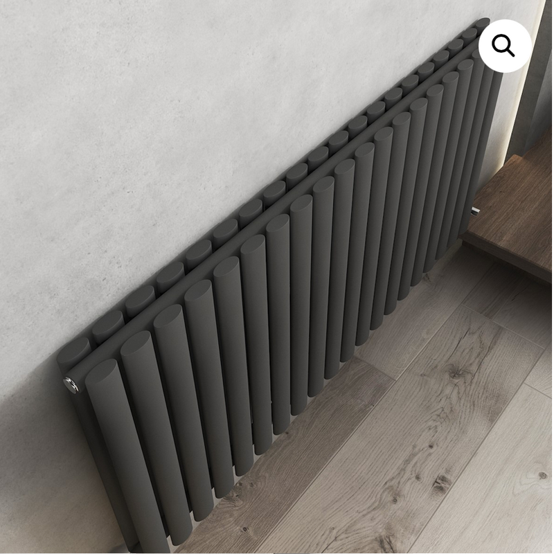 Elle Anthracite Horizontal Double Radiator 600 x 600mm