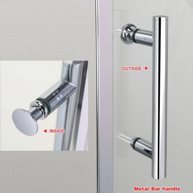 Elle 1700mm Sliding Shower Door 6mm Tempered Glass Shower Screen