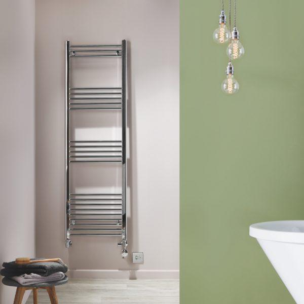 TowelRads Ladder Rail 700x500mm Hamilton Curved Chrome Radiator