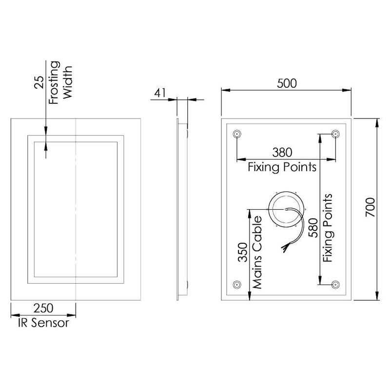 Tavistock Convey 500 x 700mm LED Mirror