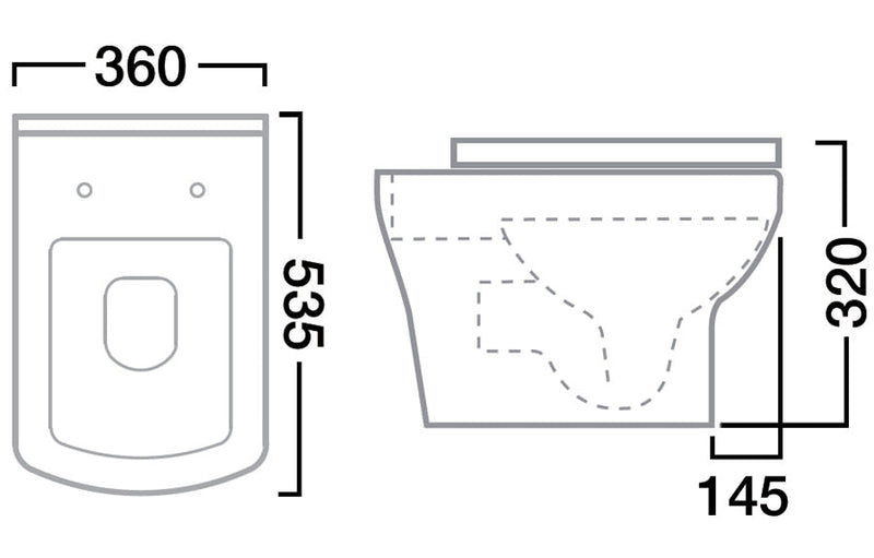 Tavistock Vibe Wall Hung WC Pan with Soft Close Seat