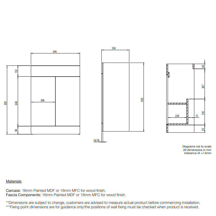 Tavistock Nexus 1100 Floorstanding Unit & 600 Basin Left Hand