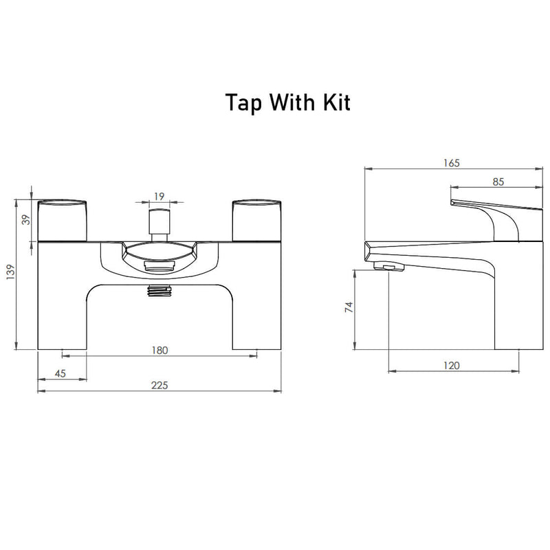 Tavistock Strike Chrome Bath Filler