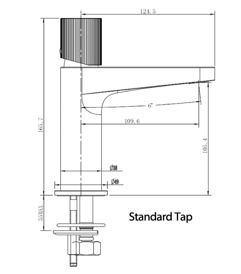 RAK Amalfi Chrome Basin Mixer