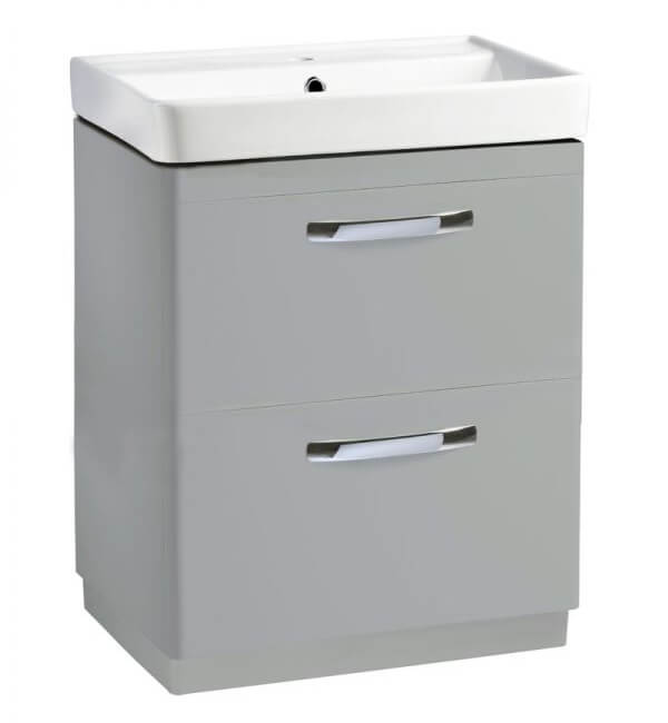 Tavistock Compass 600 Double Drawer Floor Standing Unit & Basin - Select Colour