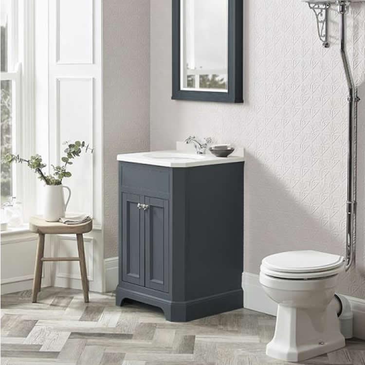 Tavistock Vitoria Matt Dark Grey 600mm Floorstanding Unit with Underslung Basin