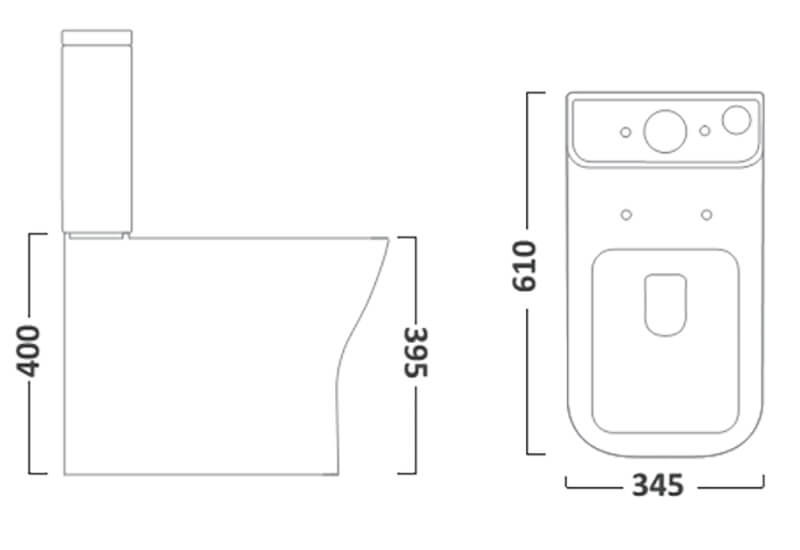 Tavistock Structure Fully Back to Wall WC Pan with Cistern & Soft/Slim Close Seat