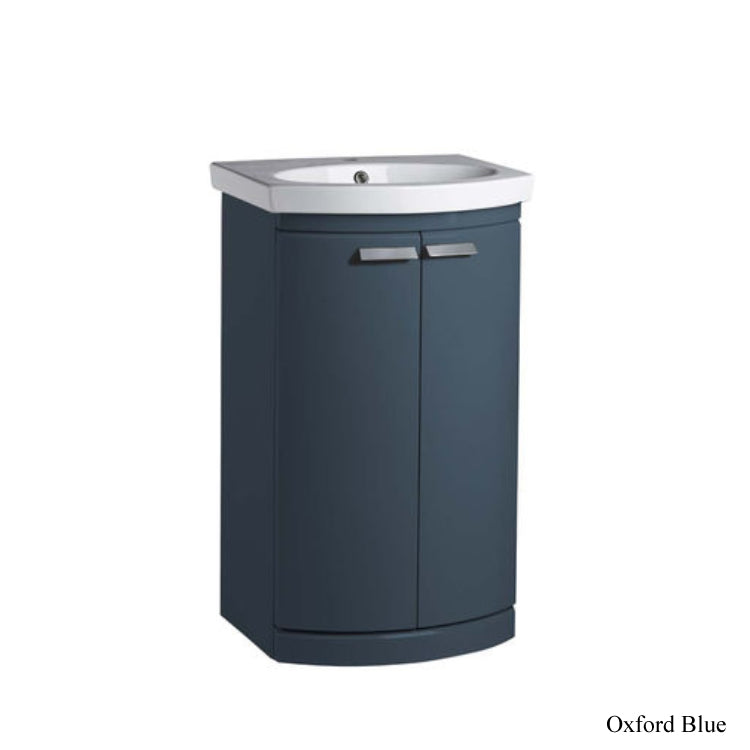 Tavistock Tempo 500mm Oxford Blue Floor Mounted Curved Vanity Unit & Basin