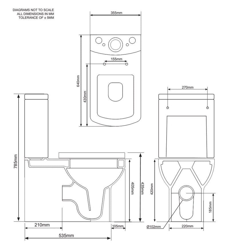 Tavistock Vibe WC Pan with 6/4l Cistern & Soft Close Seat