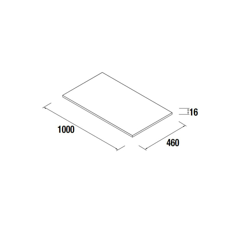 Spirit 1000mm Worktop - White