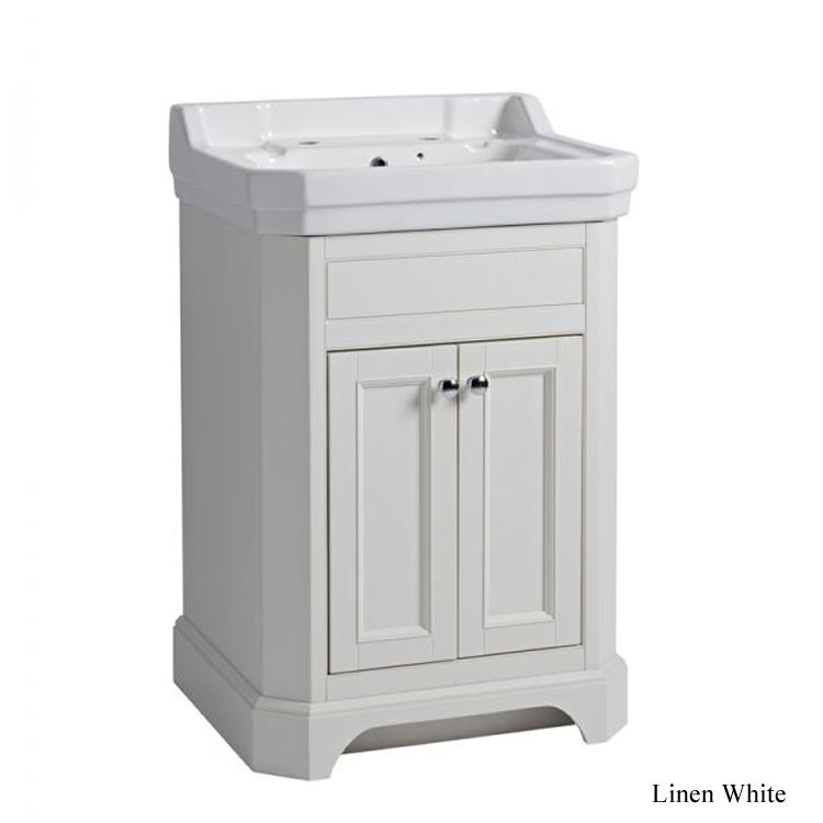 Tavistock Vitoria Linen White 600mm Floorstanding Unit with Underslung Basin