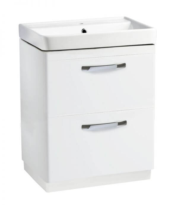 Tavistock Compass 600 Double Drawer Floor Standing Unit & Basin - Select Colour