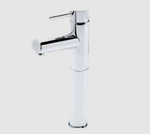 Metro Q Lever Tap Hi-Rise Bathroom Mono Basin Mixer - Chrome