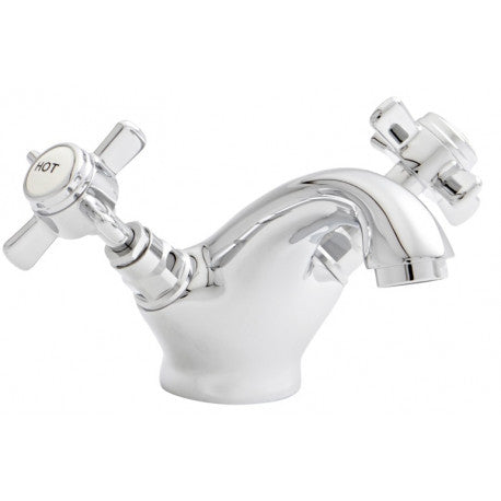 Kartell Klassique Chrome Mono Basin Mixer Taps With Clicker Waste