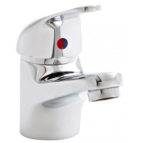 Kartell Koral Chrome Mono Basin Mixer Tap With Clicker Waste