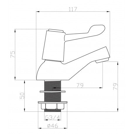 Kartell Lever Chrome Bath Taps