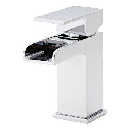 Kartell Phase Chrome Mini Mono Basin Mixer Tap With Clicker Waste