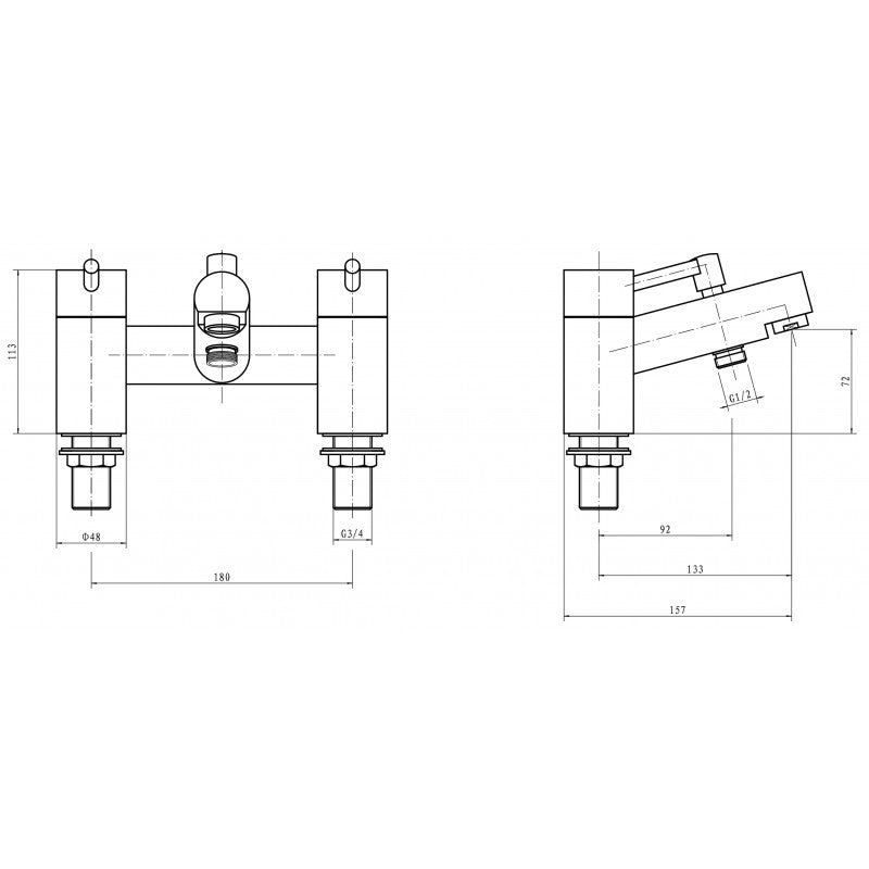 Kartell Plan Chrome Bath Shower Mixer Tap