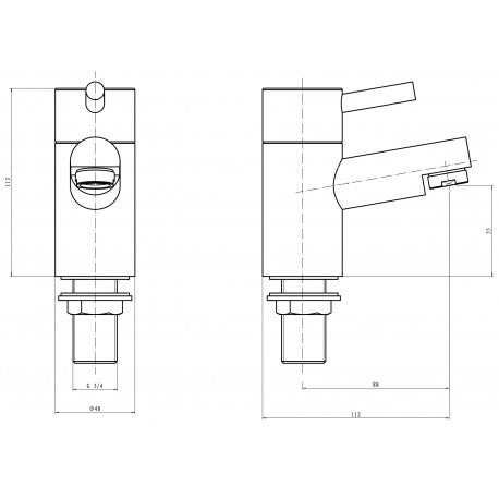 Kartell Plan Chrome Bath Taps