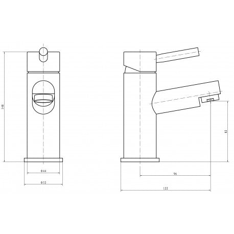 Kartell Plan Chrome Mono Basin Mixer Tap