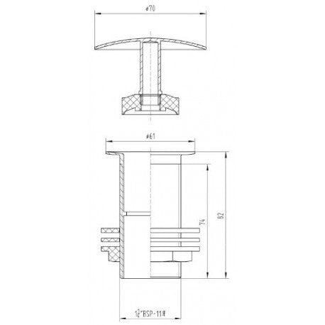 Kartell Push Button Basin Waste