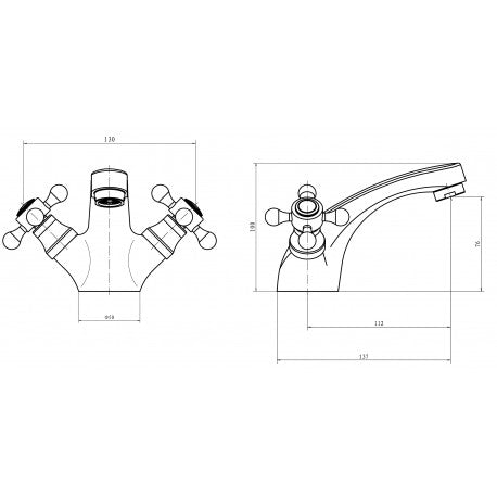 Kartell Viktory Chrome Mono Basin Mixer Tap With Clicker Waste