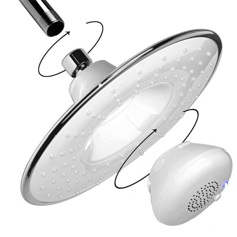 Link 220mm Bluetooth showerhead White/Chrome & 300mm Wall Round Arm