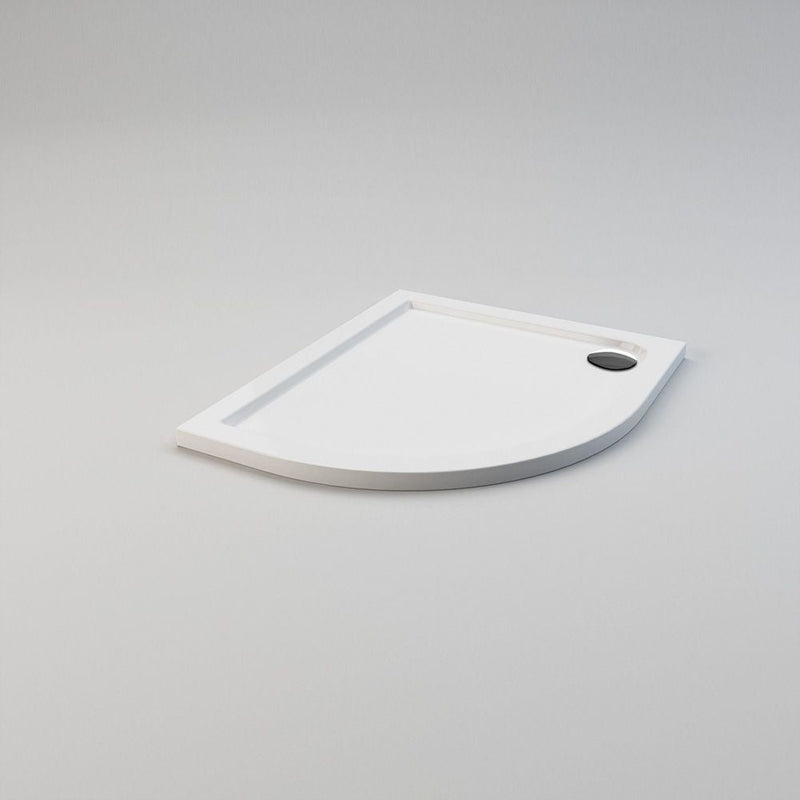 Elle Ultra-Slim Left Offset Quadrant Shower Tray + 90mm Waste - Choose Size