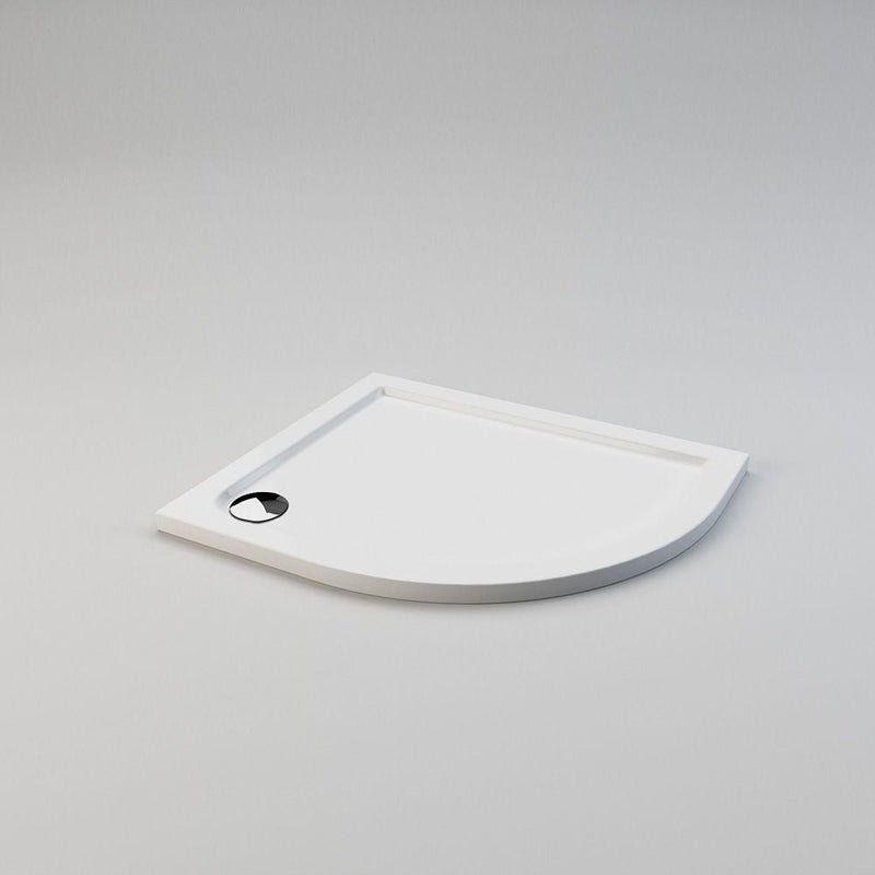 Elle Ultra-Slim Right Position Offset Quadrant Shower Tray + 90mm Waste - Choose Size