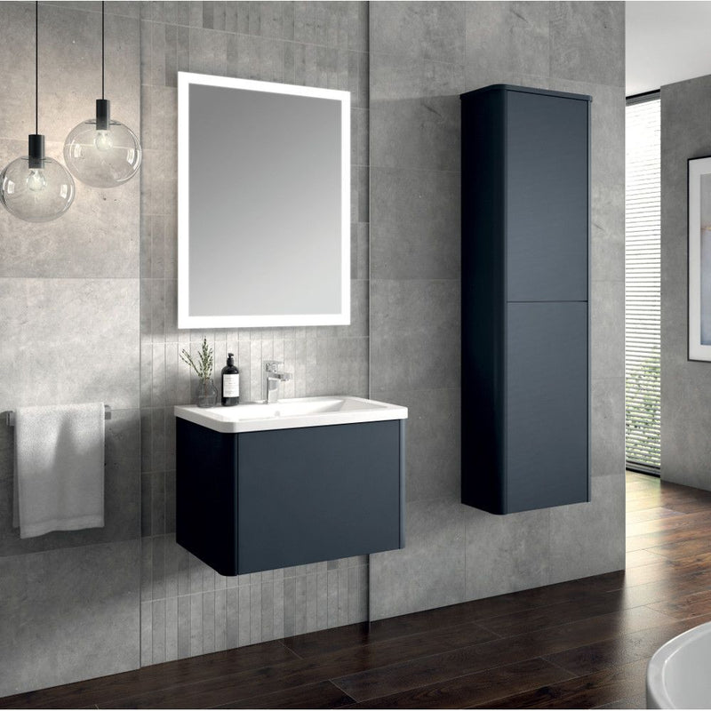 Lucca 600mm Wall Hung Vanity Unit + Basin - Matt Indigo