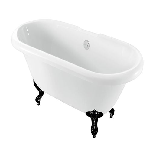 Evesham Roll Top Bath With Black Feet