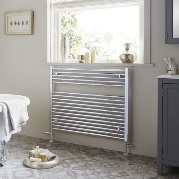 TowelRads Ladder Rail 800x1000mm Pisa Chrome Horizontal Radiator