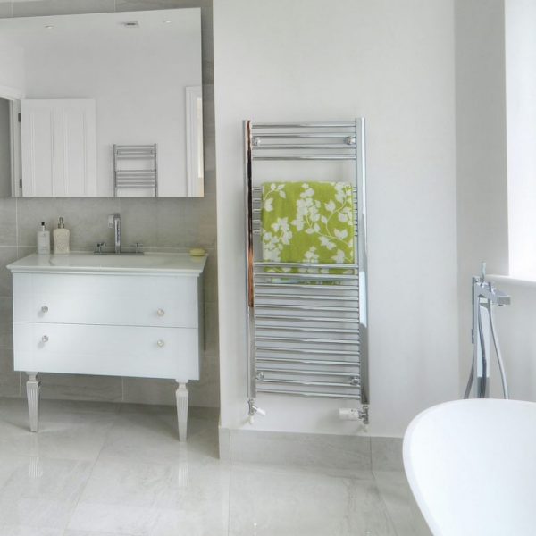 TowelRads Ladder Rail 1600x450mm Pisa Chrome Straight Radiator