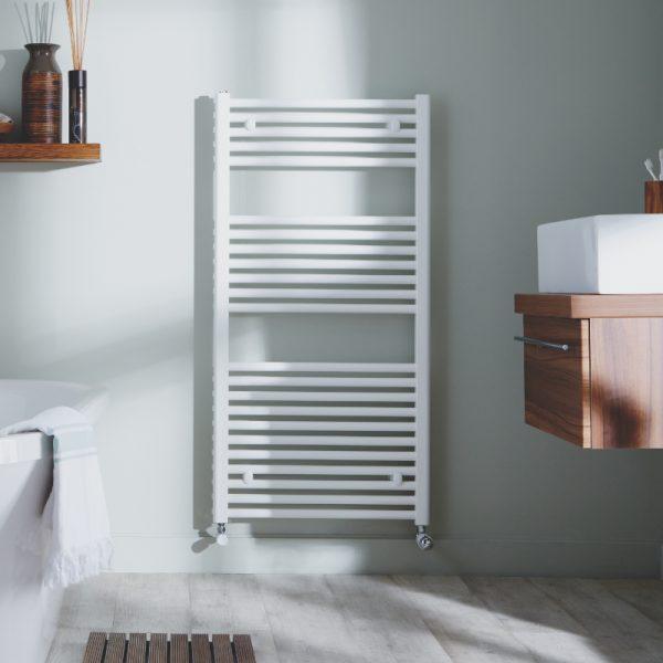 TowelRads Ladder Rail 1800x600mm Pisa White Straight Radiator