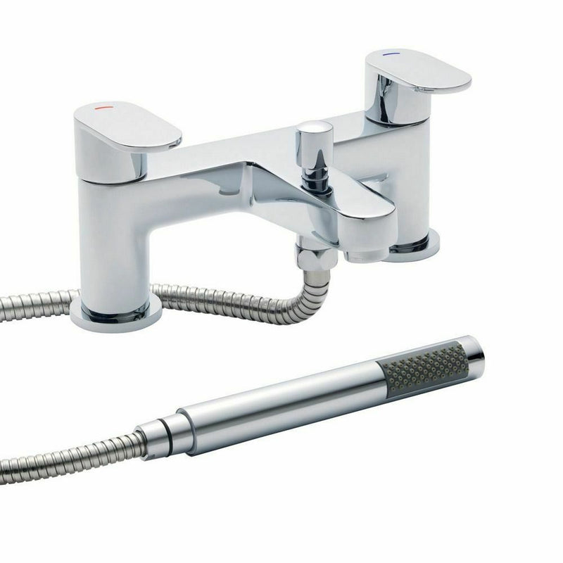 Ratio Bath Shower Deck Mounted Mixer Tap - Chrome