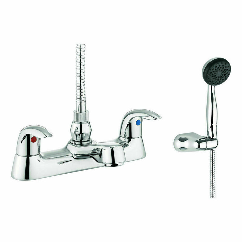 Turbo Deck Mounted Mono Bath Shower mixer Tap - Chrome