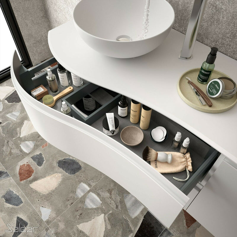 Mam Svelte 900mm Vanity Unit 2 Drawer + Basin - Choose colour