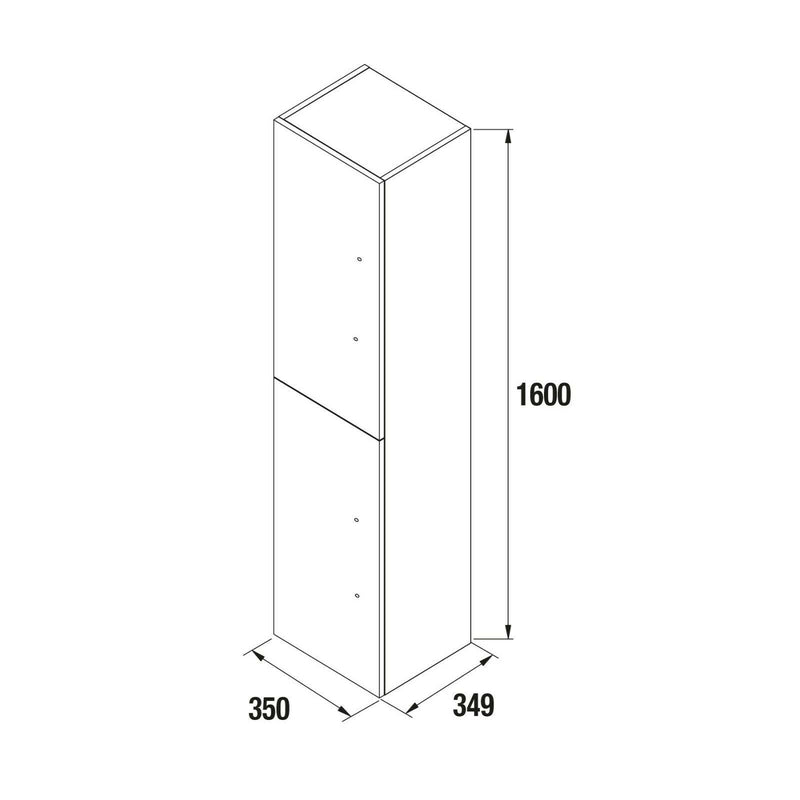 Column ALLIANCE 1600 2 doors Tall Cabinet