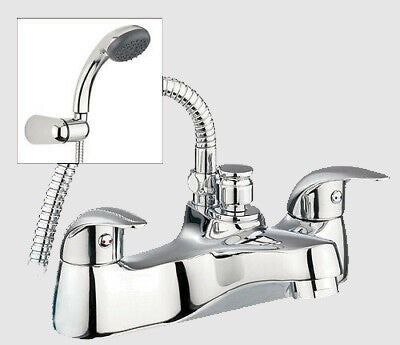 Contour Deck Mounted Mono Bath Shower mixer Tap - Chrome