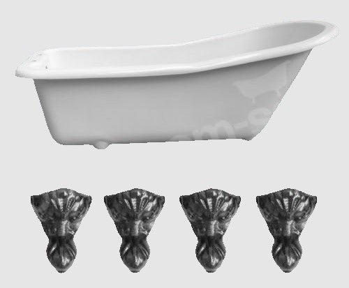 Salisbury Slipper Roll Top Bath with Traditional Cast Iron Feet