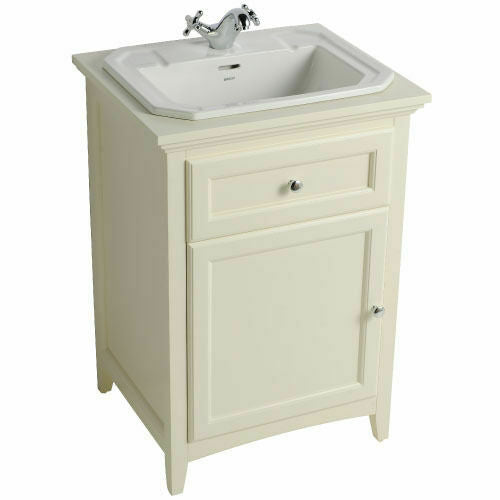 Savoy 600mm Marble Top Floorstanding Vanity Unit - Choose colour